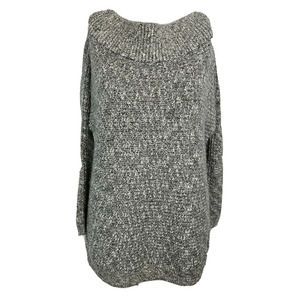 Express Sweater Womens Sz‎ M Gray Wool Mohair Knit Boat Neck Pullover NWT